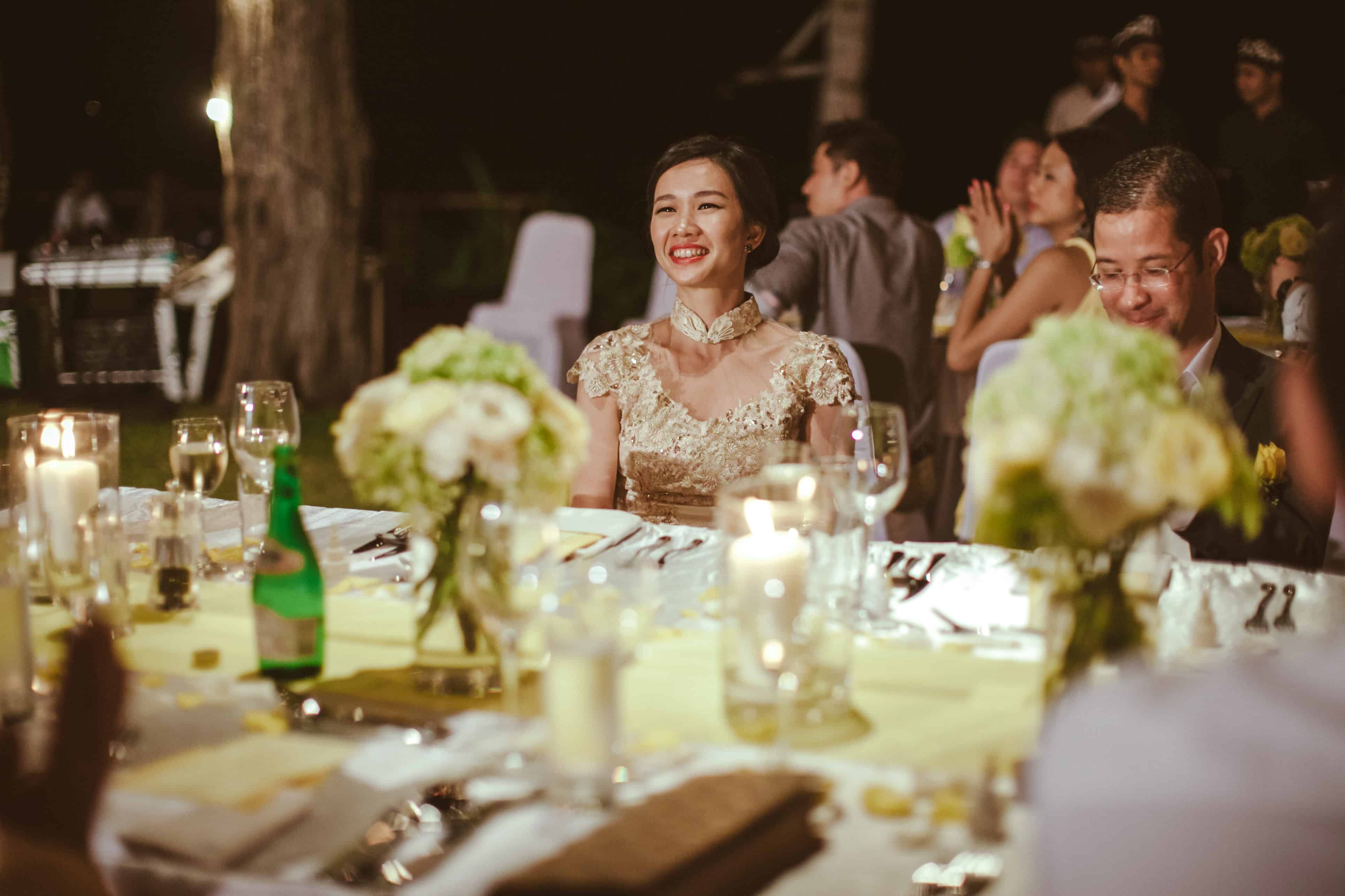 Malaysia Destination Cliff Choong Kevin Tan The Cross Effects Actual day wedding reception beach garden at Lombok Beach Wedding Malaysia Destination Wedding Photographers